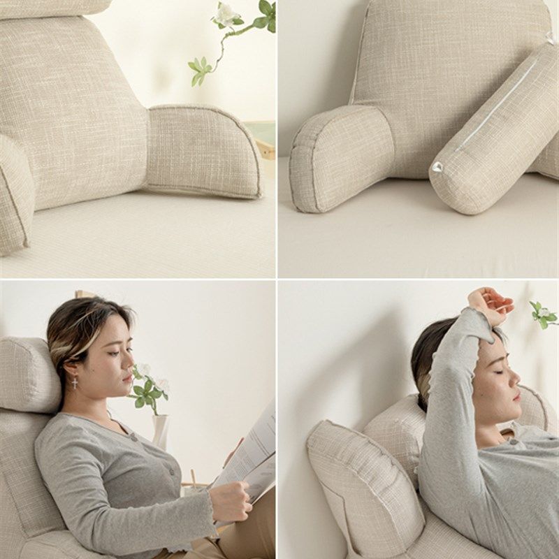 棉麻床头软包靠背垫床上靠枕护颈腰靠枕沙发办公室座椅抱枕可拆洗,居家布艺,床头靠垫,淘宝优惠券,粉丝福利购,淘宝优惠卷