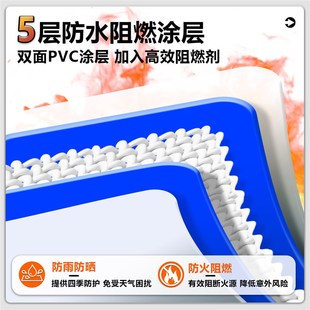 加厚耐高温篷布三防布遮阳隔热布电焊防水防晒隔断火源阻燃防火布