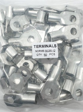 100只紫铜SC10-8窥口铜接线端子/铜端子/线鼻子/铜接头10平方