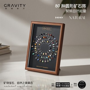 地心引力80种水晶矿石原料相框定制摆件儿童科普矿石木制展示框