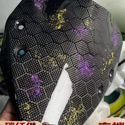 雅迪x5包碳3.0挡风板包碳 碳纤维包覆改装 紫金极光3.0x5通用
