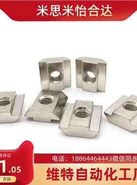 AHN21-206/308/408/4010-M3/M4/M5/M6/M8/M10 铝型材方型滑块