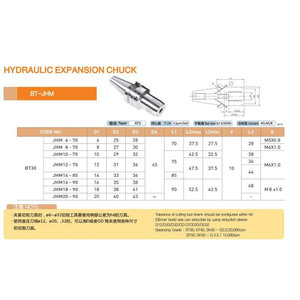 正宗韩国第一机械高精密液压刀柄 BT30-JHM10-75 BT30-JHM12-75*