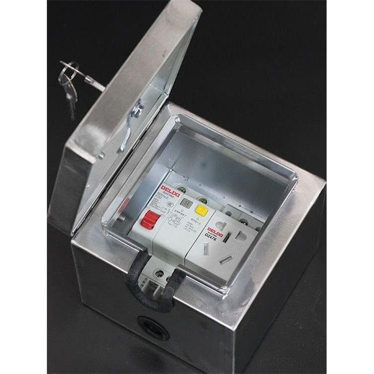 防电34不钢带0盗锁户外水插座无品牌/防雨车防动电插室充座配电外