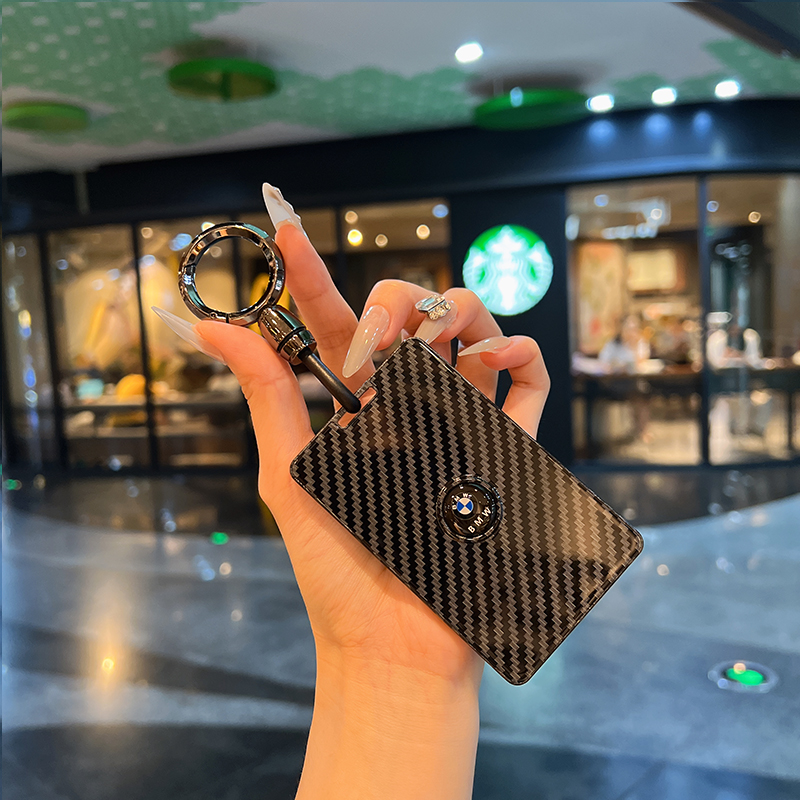 适用于24款宝马卡片钥匙套X5L新5系535le新7系X5X6X7碳纤壳扣包