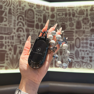 适用于奔驰glc300钥匙套新c级glc260l/c200l/c260l车壳高级金属扣