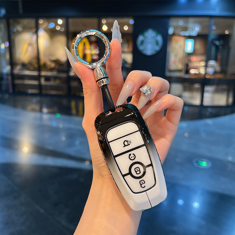 适用于福特野马钥匙套Mustang新款25款烈马t70汽车t80电马包壳扣