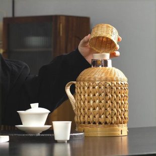 水瓶8内胆开水壶瓶怀旧竹编年代0保温壶热水瓶家用暖壶 暖复古老式