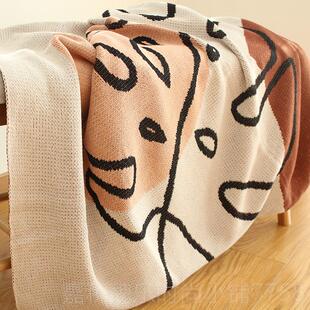 高档北欧迪兰纯棉莫针织风系沙发盖布巾四格季通用万能沙发套罩坐