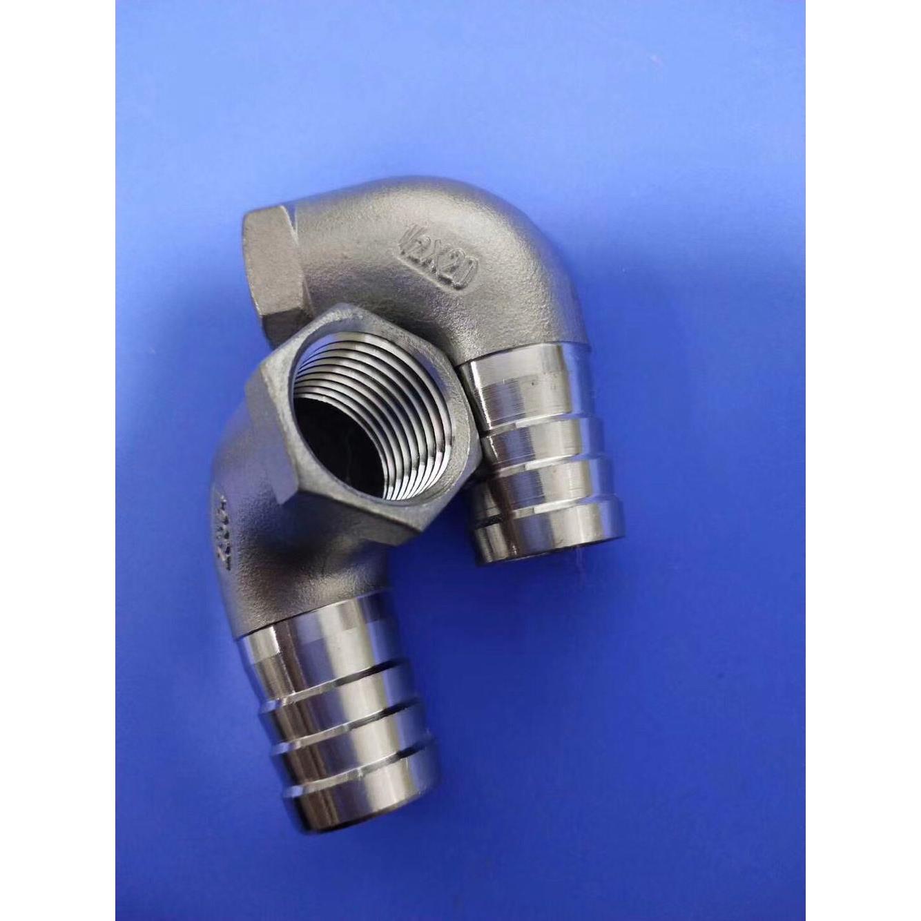 304不锈钢内丝弯头宝塔 内丝弯头皮接 90度内螺纹格林头宝塔接头