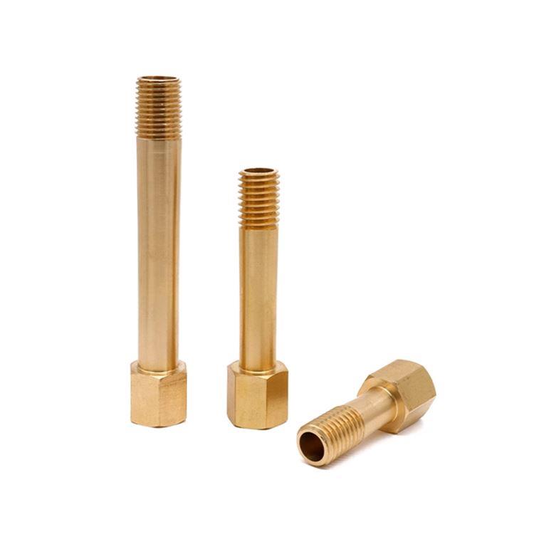 塑胶模黄铜水咀 加长杆水管接头PT1/4 1/8 内外丝水嘴直接连接杆