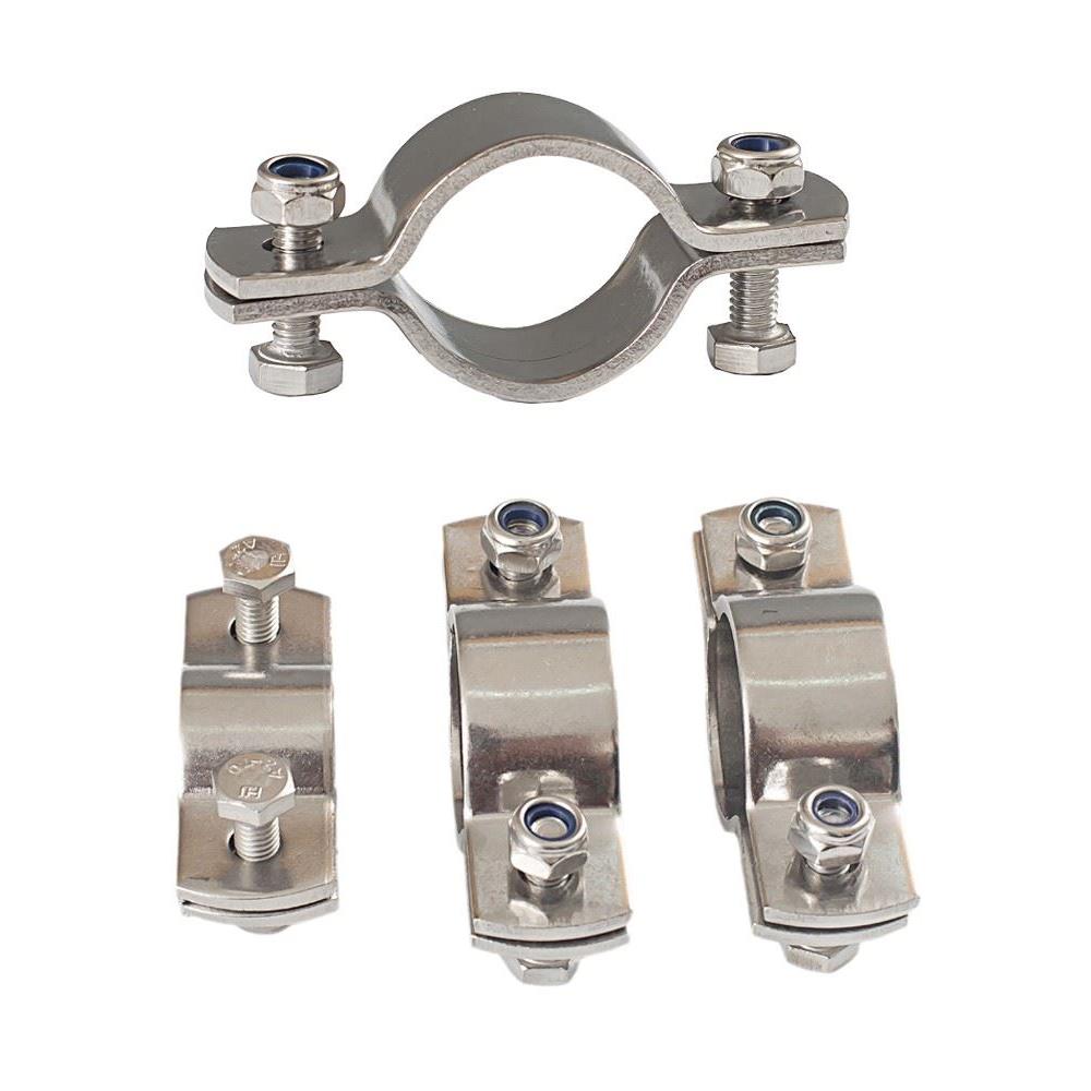 304不锈钢抱箍加厚卡箍固定管道管卡电线杆管支架管箍钢卡管子夹