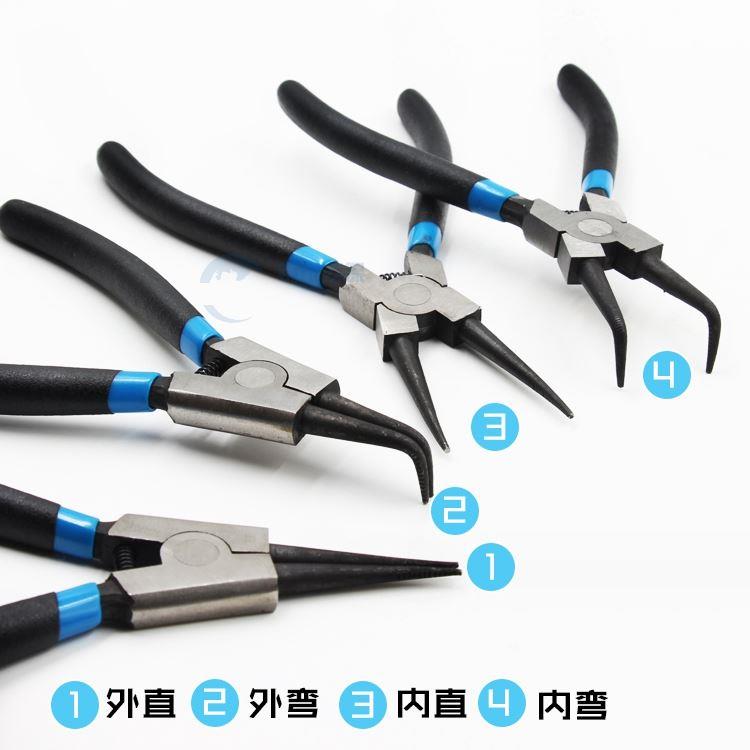 7寸卡簧钳子内卡钳外卡黄钳卡环钳子挡圈钳卡黄钳弹簧钳内弯包邮