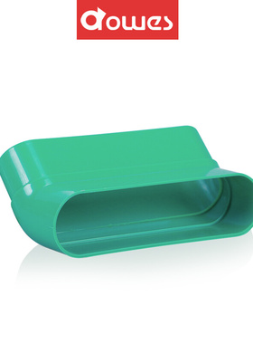 。地送风108x30绿色45&deg;爬墙弯头垂直上墙扁管ABS新风系统管道