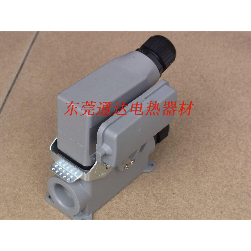 。HDXBSCN西霸士重载连接器16针矩形HE16 3B 4耳带盖表面安装