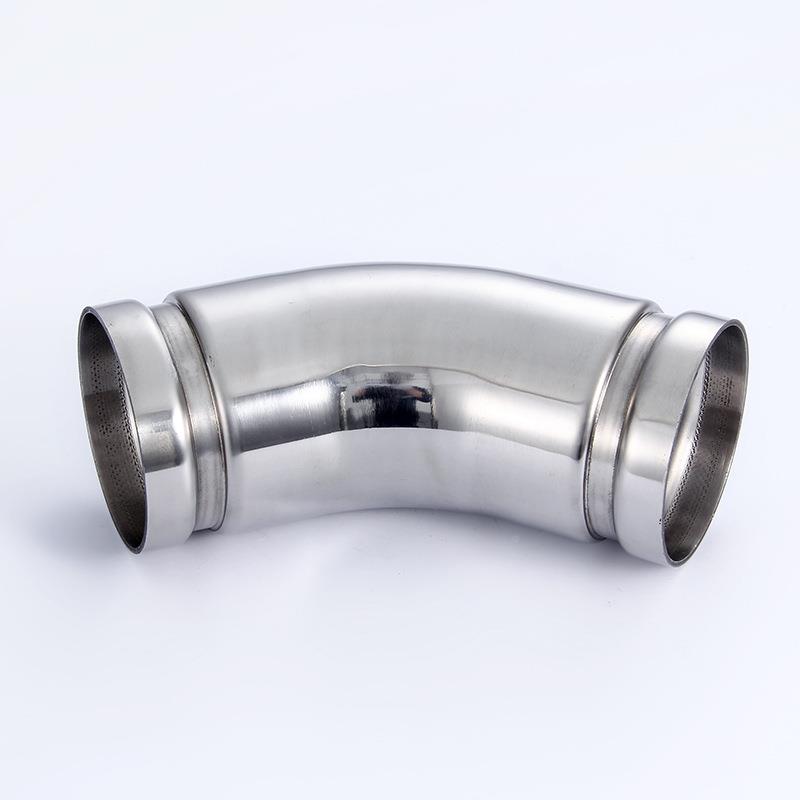 304不锈钢卫生级薄壁45度沟槽弯头 排水给水管件消防管道卡箍链接