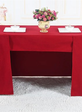 高档墨绿色台呢双层复合会议室桌布会议台裙会议台布桌套