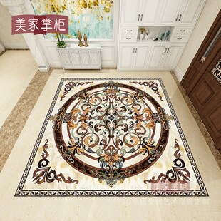 新款中式拼花地砖定做别墅进门入户玄关客厅造型釉面瓷砖800x800