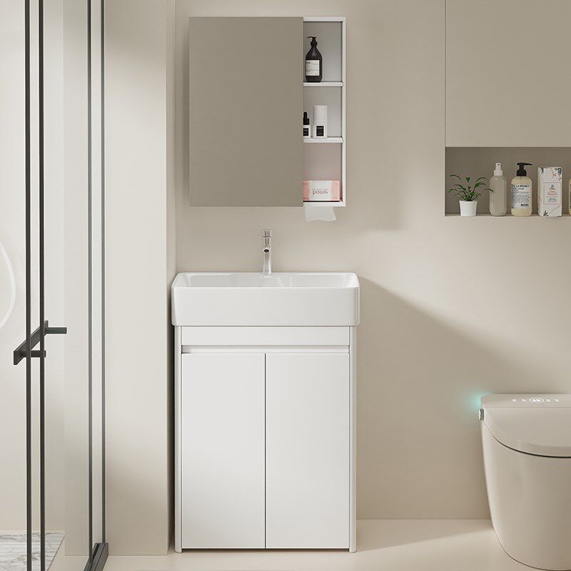 落地洗手盆柜组合小户型卫生间洗脸池阳台防水小尺寸浴室柜40cm宽