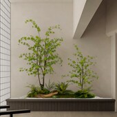 仿真绿植景观造景组合假植物室内楼梯商场橱窗假树玄关装 饰摆件