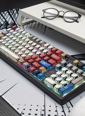 混灯漫画键帽透光侧刻适配EZ63迈从Ace68狼蛛F87pro made68美加狮