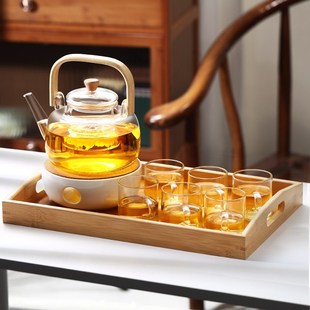 玻璃茶壶泡茶壶家用耐高温煮茶壶围炉明火提梁烧水壶水果茶具套装