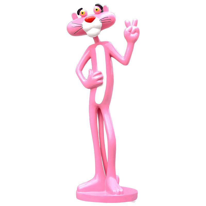 卡通粉红豹玻璃钢雕塑网红道具商场店铺开业拍照引流装饰落地摆件,家居饰品,装饰摆件,淘宝优惠券,粉丝福利购,淘宝优惠卷