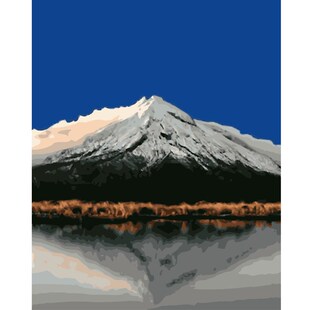 诧寂风雪山数字油画diy黑白高端大尺寸超大幅风景装饰画2025新款