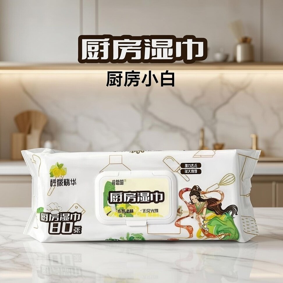 佳思恩厨房清洁湿巾灶台抽油烟机洗碗池清洁