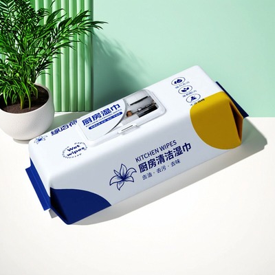 【鸭鸭独家福利】绿百荷厨房添加椰油精华不伤手大包装专用湿巾