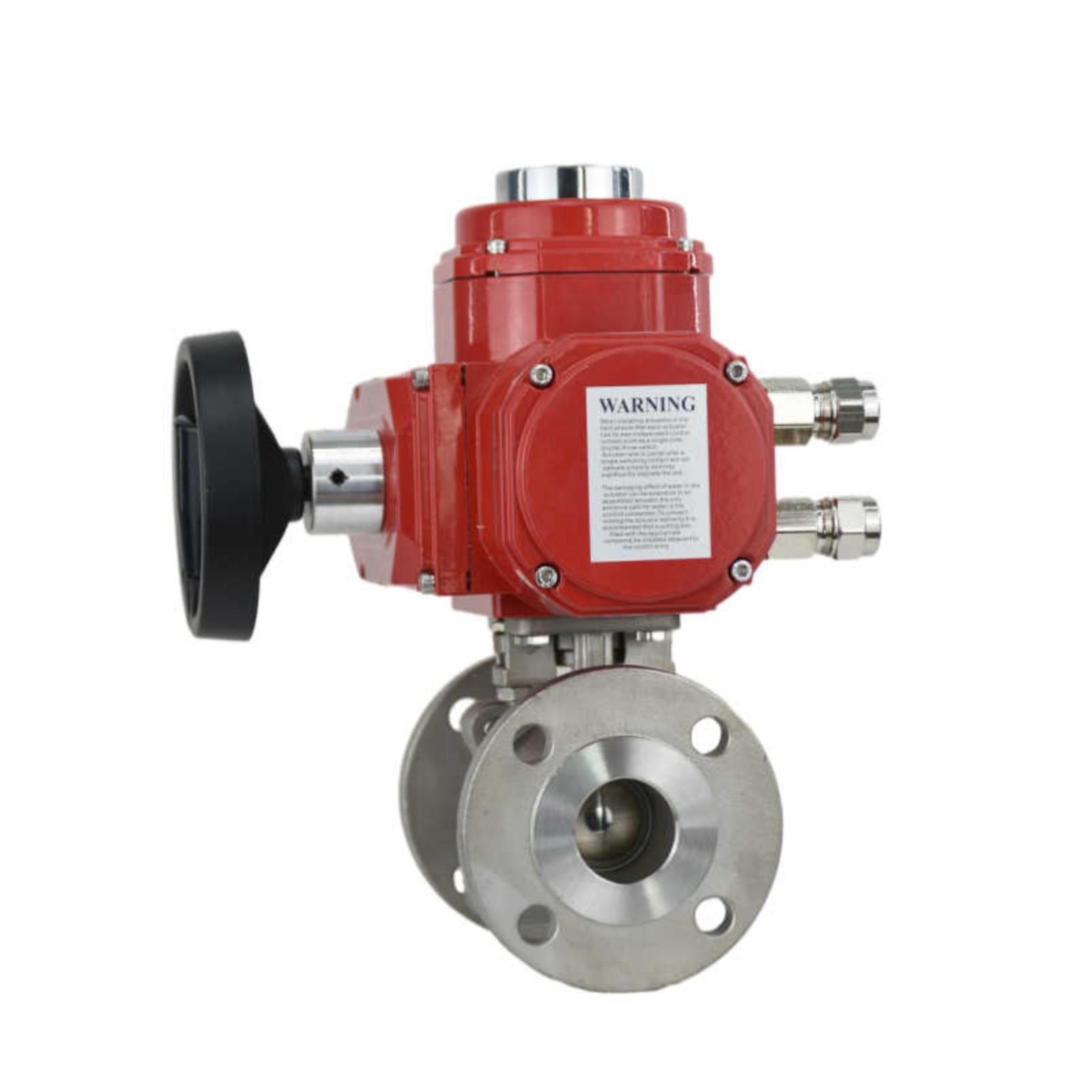 Q941F-150LB高温蒸汽ANSI美标304/316L不锈钢法兰防爆电动球阀CT6