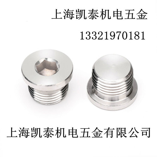 。304不锈钢内六角法兰面堵头M8 M10X1 M12 M14 M16 M18 M20