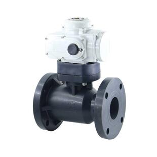 Q941F-10S化工自来水耐酸碱CPVC耐腐FRPP塑料UPVC电动法兰球阀PVC