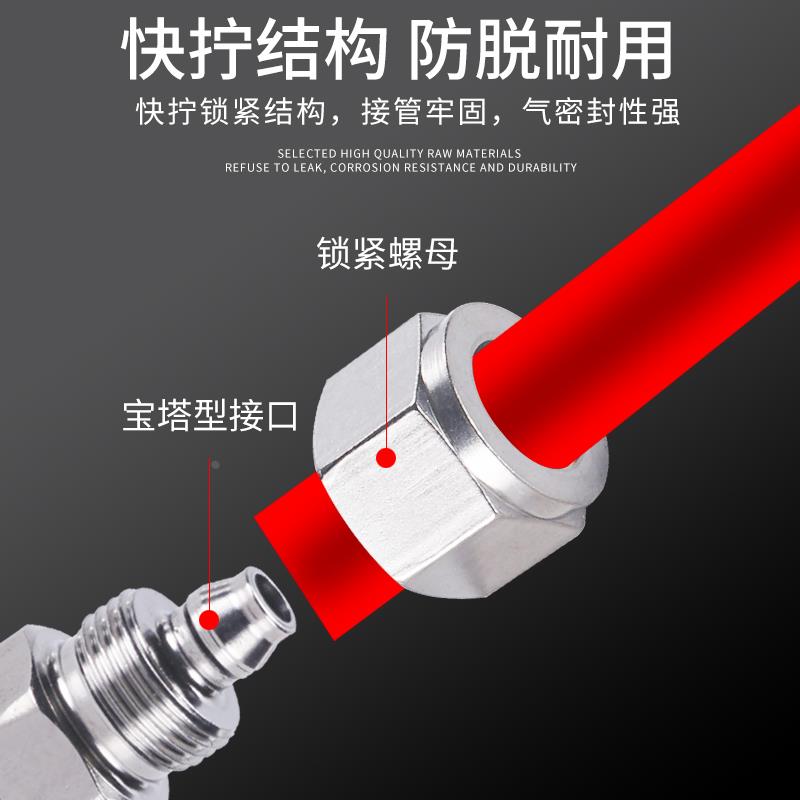 304不锈钢快拧外螺纹弯通PL直通接头PC4 6 8 10 12 -1分 内丝PCF