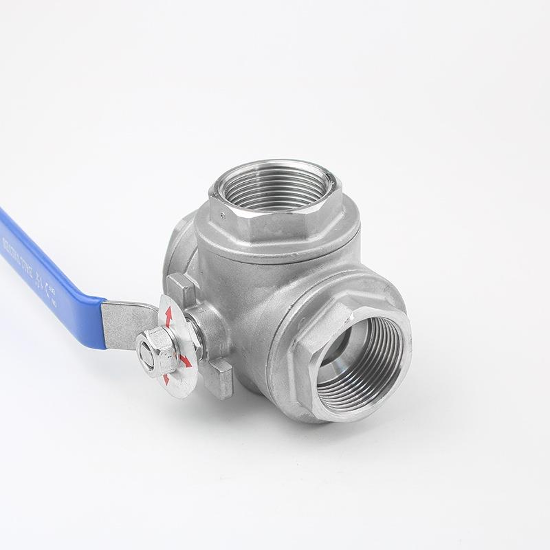 厂家直销三通内丝球阀4分6分1寸304不锈钢内螺纹阀门开关DN152032