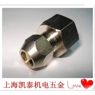 铜内丝卡套接头 内牙直通 M12X1.25 8mm 铜管接头 6mm