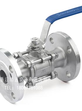 304 316不锈钢三片式法兰球阀3pc三段式 Q41F-16P【重型加厚】