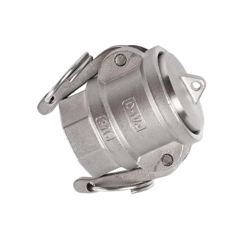 304不锈钢扳把式快速接头D+DP型母头内丝公头堵头卡扣式消防活接