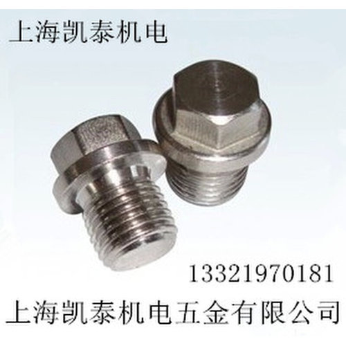 。304不锈钢外六角堵头 G1/8 1/4 3/8 1/2 3/4 1寸 带边法兰面堵