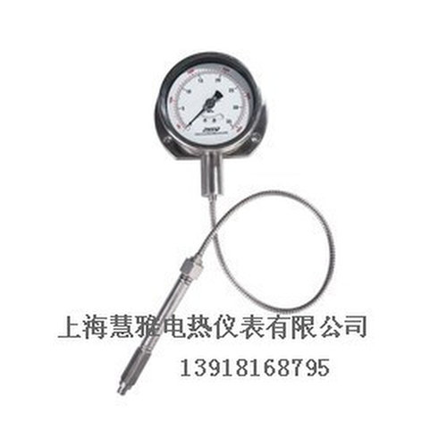 。柔性管标准式压力表 PT124Y-614-35MPA 16mpa 25mpa M14 上海朝
