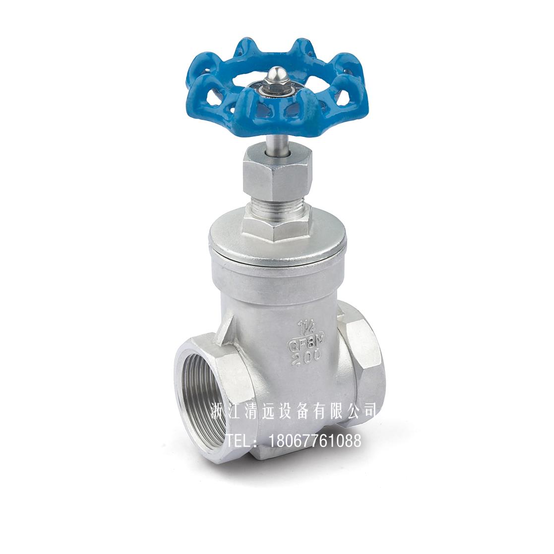 304 316不锈钢闸阀丝扣NPT螺纹G螺纹ZG闸阀Z11W-16P【重型加厚】