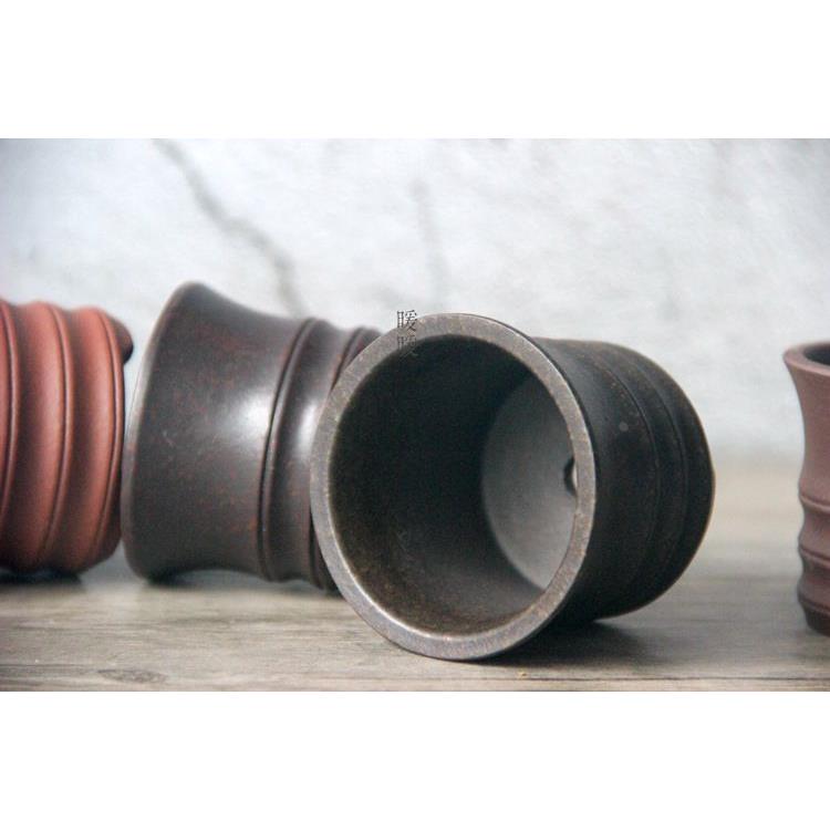 暖暖花器 精品紫砂微型盆 小竹节