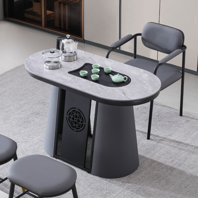 家用阳台小茶桌椅组合现代简约设计感办公小型轻奢岩板功夫泡茶台