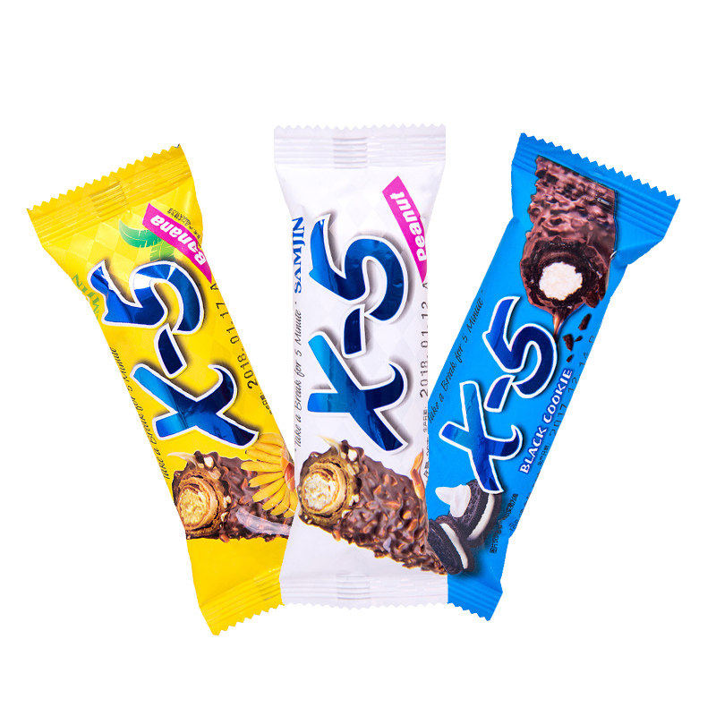 韩国进口三进x5巧克力棒花生坚果能量棒香蕉奶油伴手礼盒零食食品