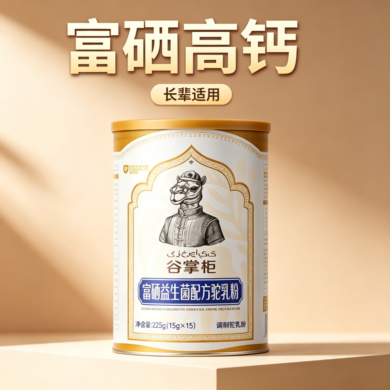无糖食品糖尿人专用全营养代餐粉正品新疆骆驼奶粉益生菌高钙富硒无蔗糖驼乳粉小包装225g自律健身轻食低脂低热量高蛋白饱腹冲饮品