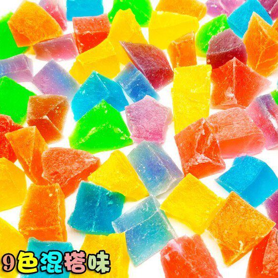 网红爆款琥珀糖少女心宝石糖手工水晶糖咀嚼切片创意钻石糖小零食