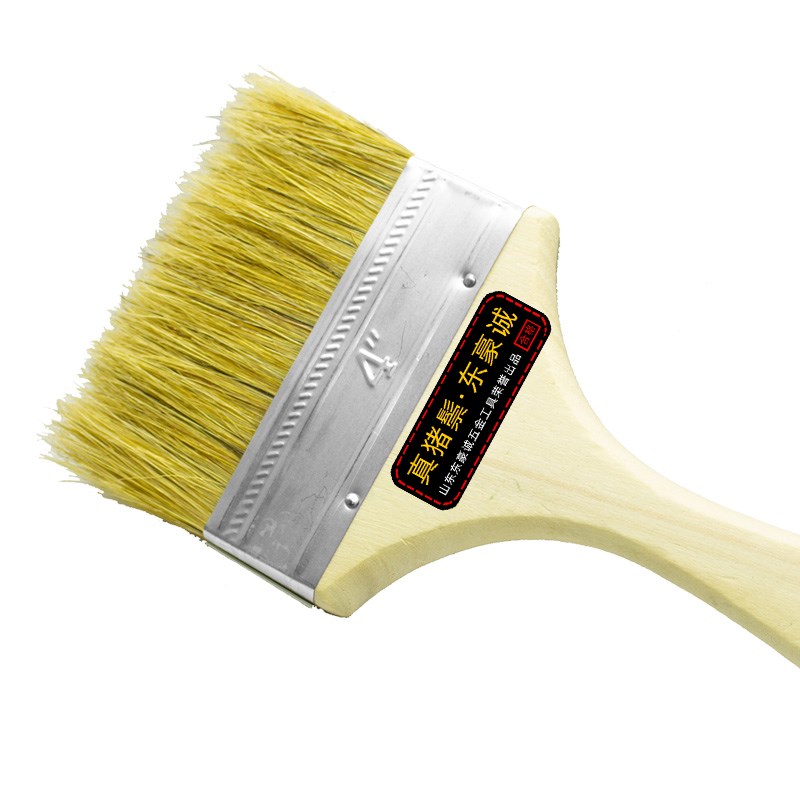 猪毛刷刷子油刷油漆木柄猪毛鬃毛长毛加长猪鬃毛刷烧烤刷油耐高温