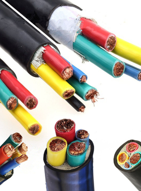RVV/YJVR阻燃纯铜2/3/4/5芯4/6/10/16/25平方国标多股护套软电缆