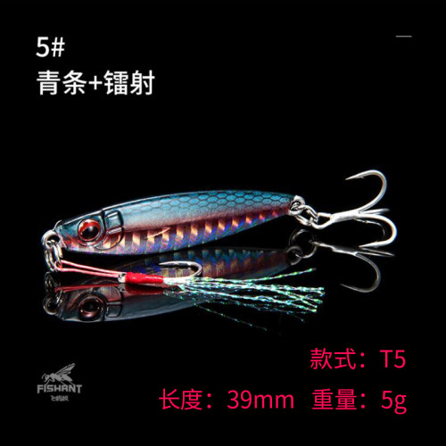 FISHANT飞蚂蚁【小跳铁板】远投路亚饵金属铁板亮片翘嘴鲈鱼