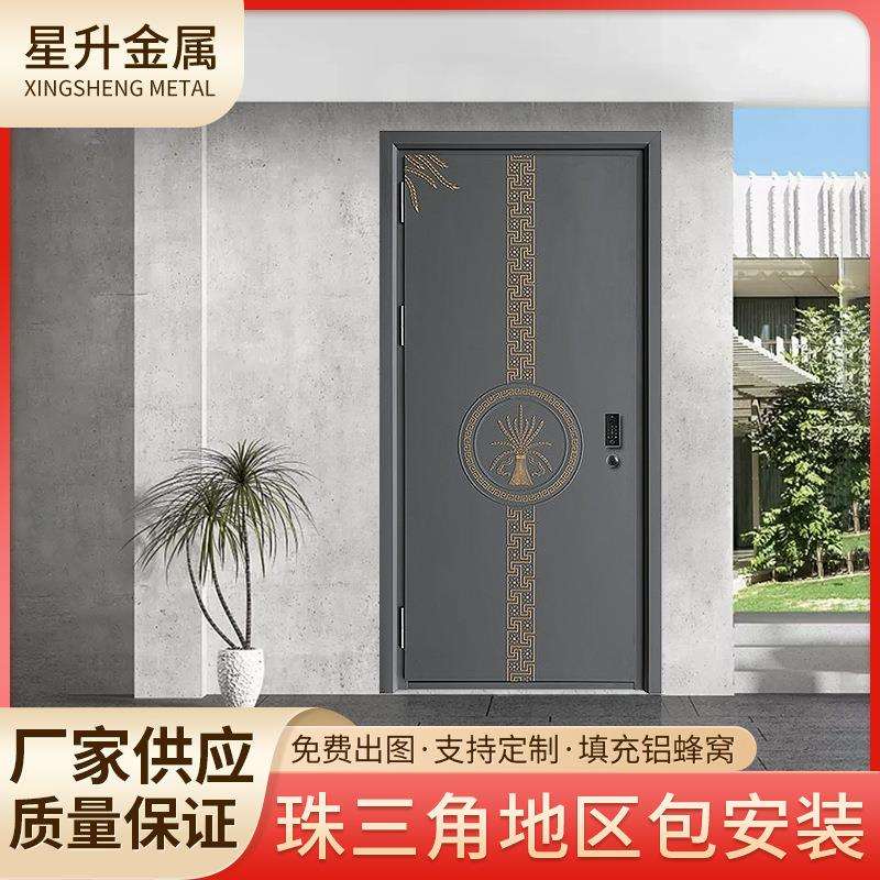 房间轻奢简约密码防盗门进户门指纹家用安全加厚钢质入户门